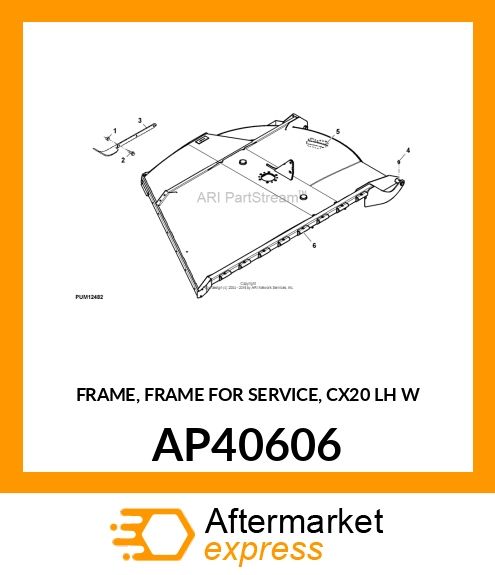 FRAME, FRAME FOR SERVICE, CX20 LH W AP40606