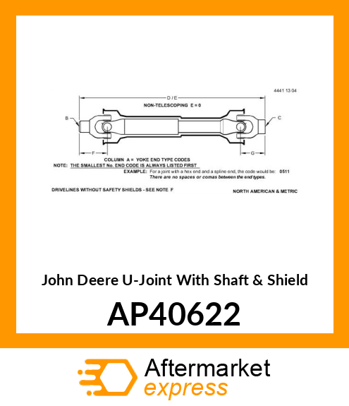 Joint With Shaft amp; Shield AP40622