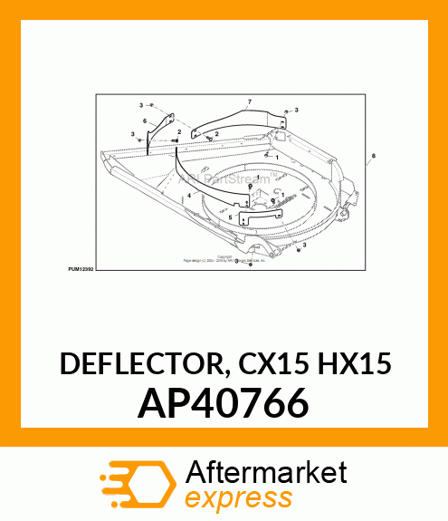 DEFLECTOR, CX15 HX15 AP40766