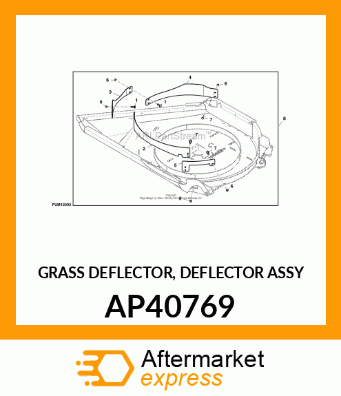 GRASS DEFLECTOR, DEFLECTOR ASSY AP40769
