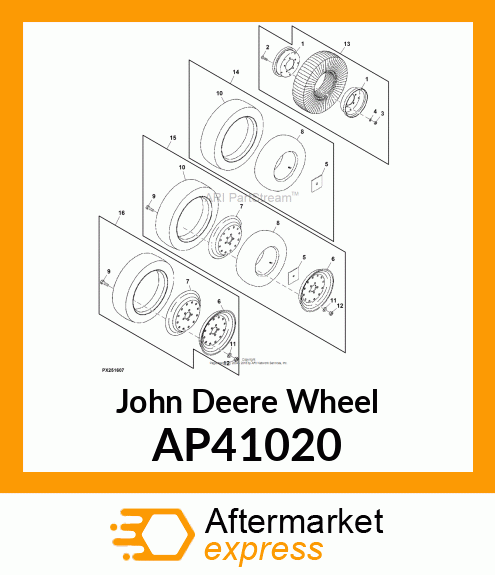 WHEEL, FOAM FILLED TIRE 21 AP41020