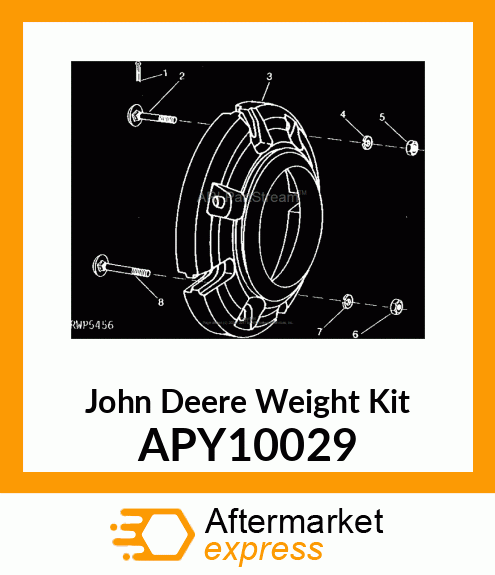 4 REAR WEIGHTS KIT FOR FIELD APY10029