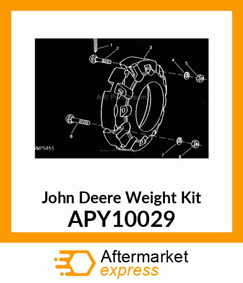4 REAR WEIGHTS KIT FOR FIELD APY10029
