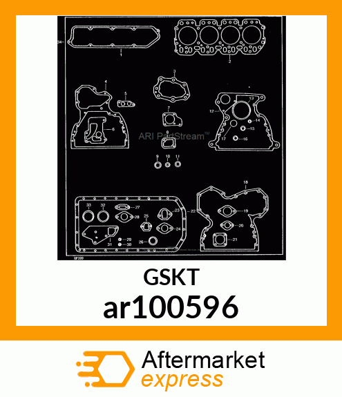 GASKET, ROCKER ARM COVER ar100596