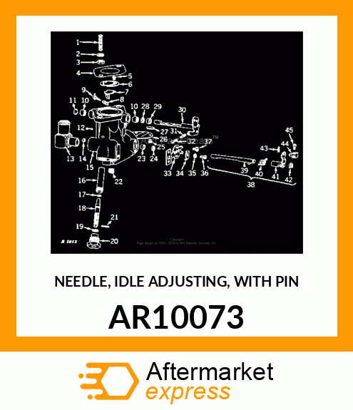 NEEDLE, IDLE ADJUSTING, WITH PIN AR10073