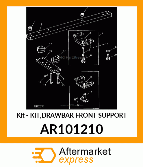 Kit - KIT,DRAWBAR FRONT SUPPORT AR101210