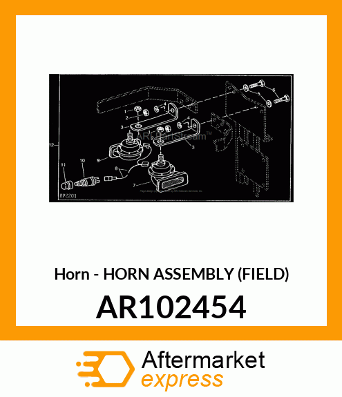 Horn - HORN ASSEMBLY (FIELD) AR102454