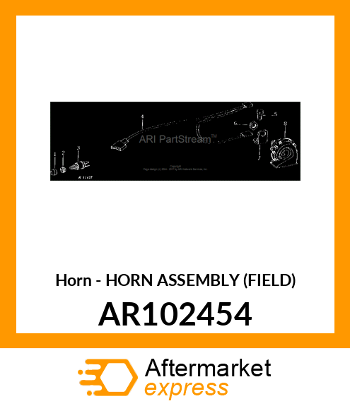 Horn - HORN ASSEMBLY (FIELD) AR102454