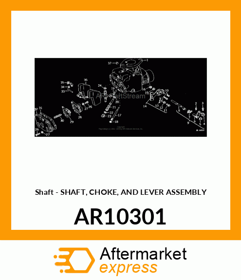 Shaft - SHAFT, CHOKE, AND LEVER ASSEMBLY AR10301