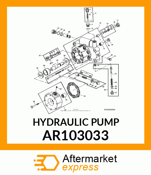 PUMP,HYD ASSEMBLY,22.6 CM3 MOD.CA1 AR103033