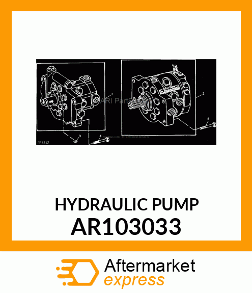 PUMP,HYD ASSEMBLY,22.6 CM3 MOD.CA1 AR103033