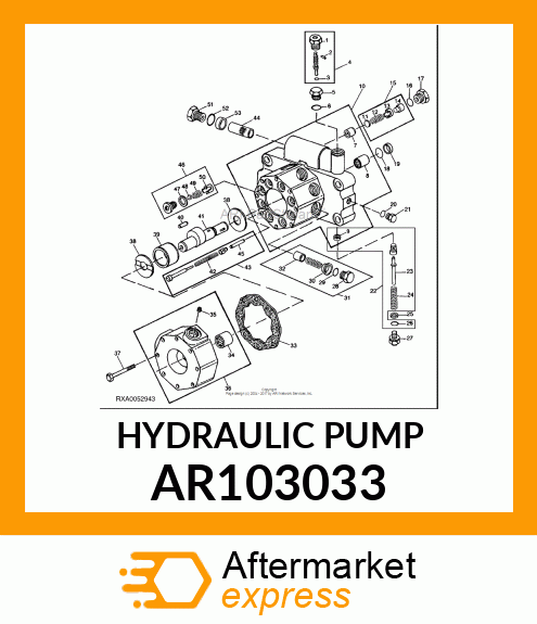 PUMP,HYD ASSEMBLY,22.6 CM3 MOD.CA1 AR103033