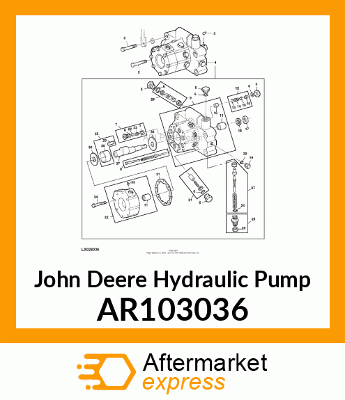 PUMP,HYD ASMB,22.6 CM3 DISPLACEMENT AR103036