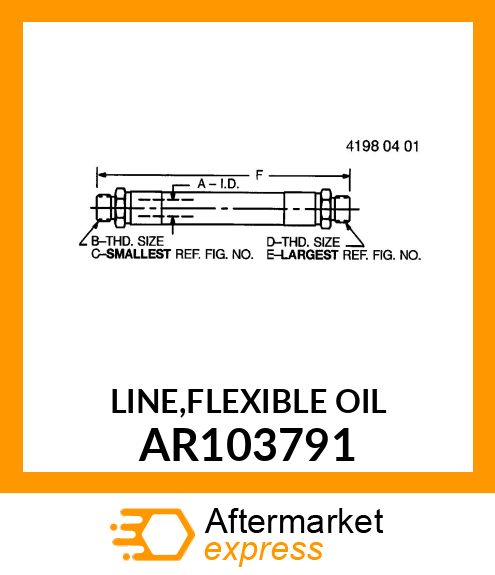 LINE,FLEXIBLE OIL AR103791