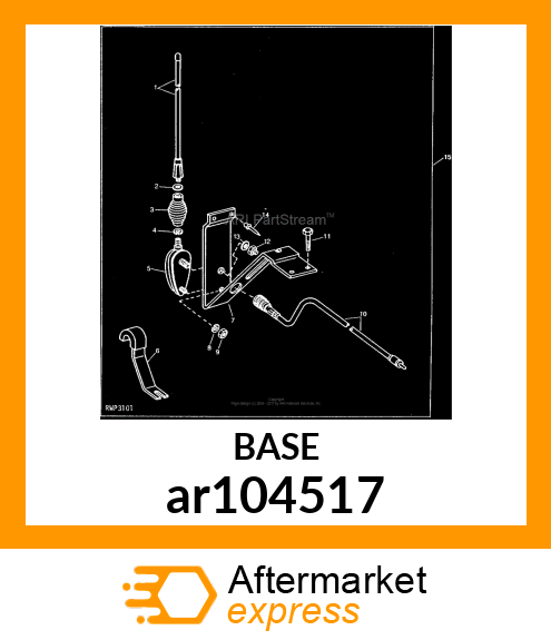 ANTENNA BASE W/MOUNTING HARDWARE ar104517