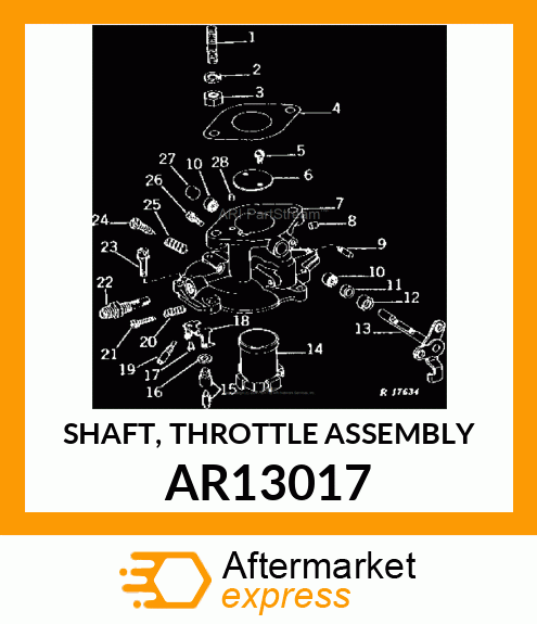 SHAFT, THROTTLE ASSEMBLY AR13017