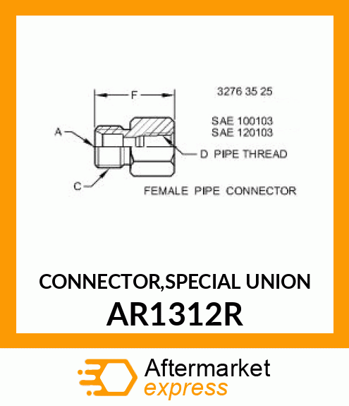 CONNECTOR,SPECIAL UNION AR1312R