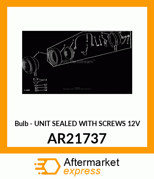 Bulb - UNIT SEALED WITH SCREWS 12V AR21737