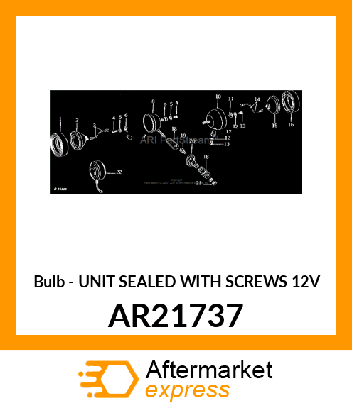 Bulb - UNIT SEALED WITH SCREWS 12V AR21737