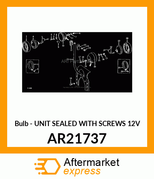 Bulb - UNIT SEALED WITH SCREWS 12V AR21737