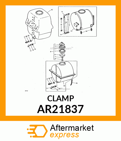 HOSE CLAMP, CLAMP, HOSE AR21837