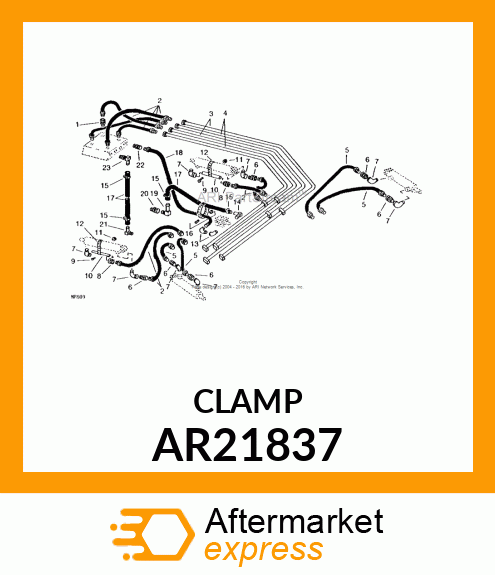 HOSE CLAMP, CLAMP, HOSE AR21837