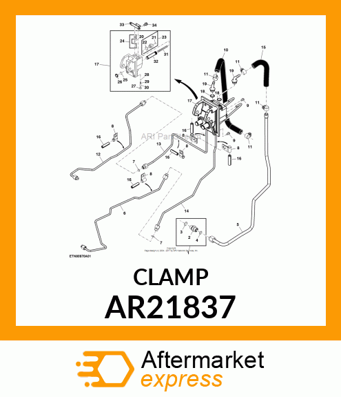 HOSE CLAMP, CLAMP, HOSE AR21837