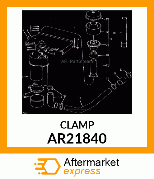 HOSE CLAMP, CLAMP, HOSE AR21840