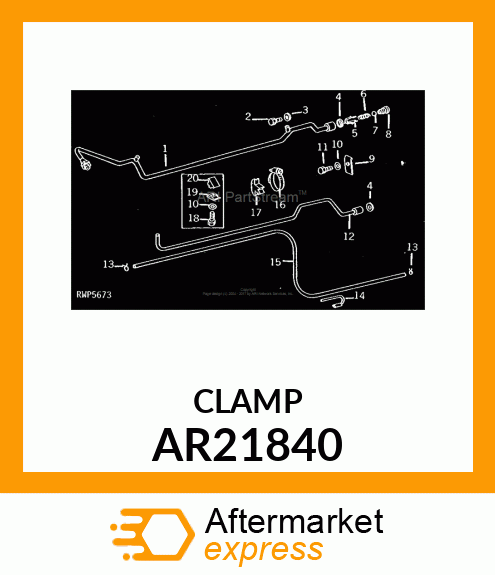 HOSE CLAMP, CLAMP, HOSE AR21840