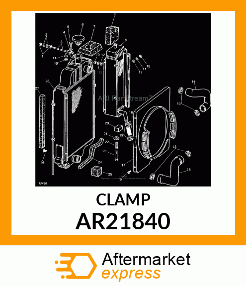 HOSE CLAMP, CLAMP, HOSE AR21840