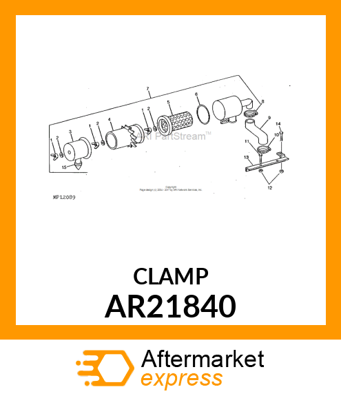 HOSE CLAMP, CLAMP, HOSE AR21840