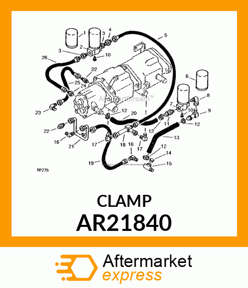 HOSE CLAMP, CLAMP, HOSE AR21840