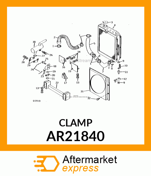 HOSE CLAMP, CLAMP, HOSE AR21840