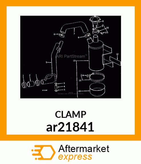 WORM GEAR CLAMP(TYPE F )U.S.,CANADA ar21841