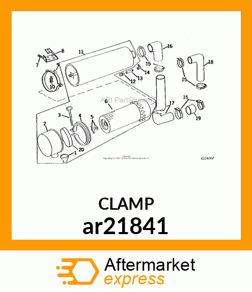 WORM GEAR CLAMP(TYPE F )U.S.,CANADA ar21841