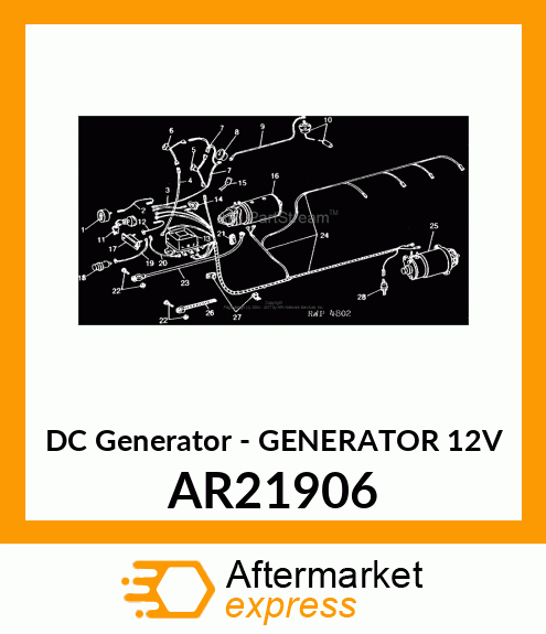 DC Generator - GENERATOR 12V AR21906