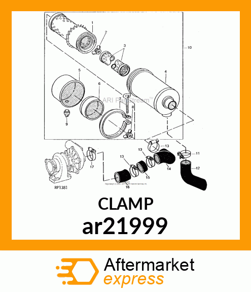 WORM GEAR CLAMP(TYPE F )U.S.,CANADA ar21999