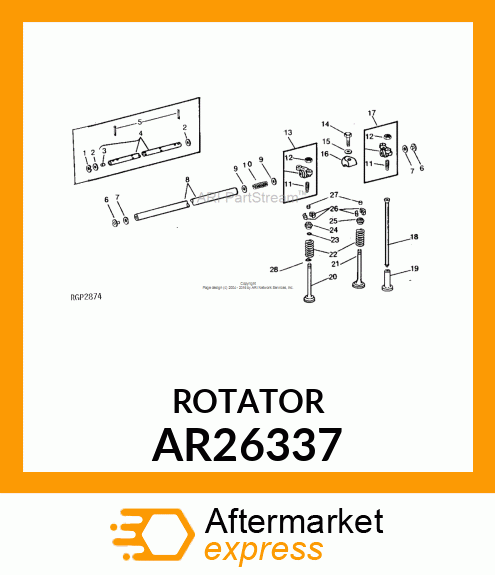 ROTATOR, VALVE AR26337