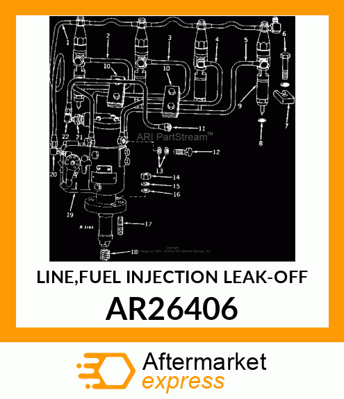 LINE,FUEL INJECTION LEAK AR26406