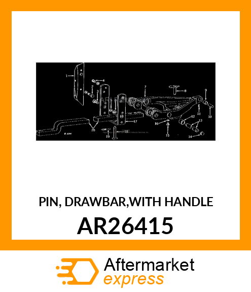 PIN, DRAWBAR,WITH HANDLE AR26415