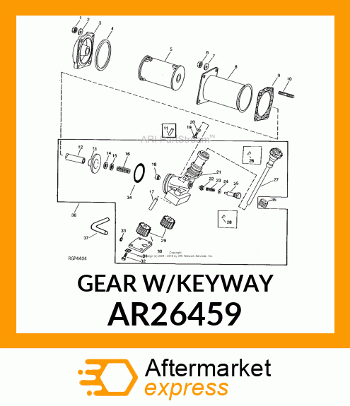 Gear Oil Pump Drive With AR26459