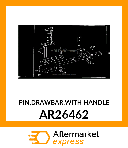 PIN,DRAWBAR,WITH HANDLE AR26462