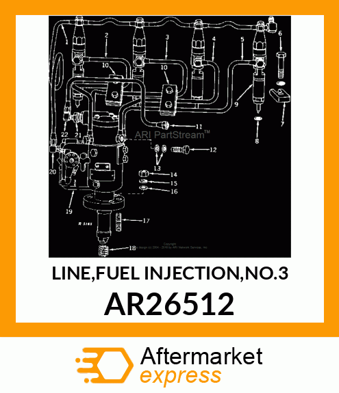 LINE,FUEL INJECTION,NO.3 AR26512