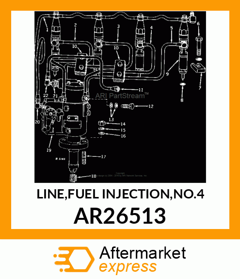 LINE,FUEL INJECTION,NO.4 AR26513