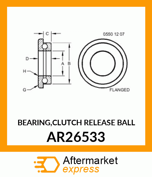 BEARING,CLUTCH RELEASE BALL AR26533