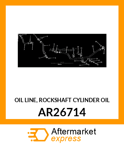 OIL LINE, ROCKSHAFT CYLINDER OIL AR26714