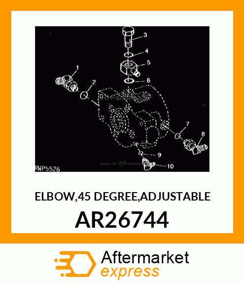 ELBOW,45 DEGREE,ADJUSTABLE AR26744