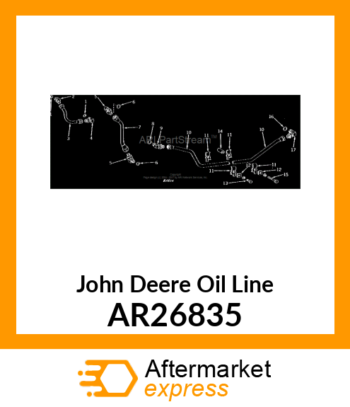 OIL LINE, ROCKSHAFT PRESSURE A-R26835