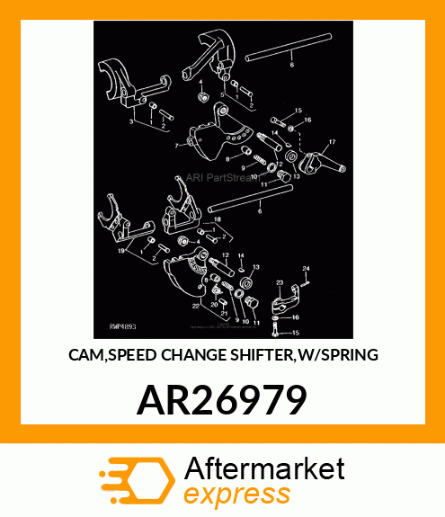 CAM,SPEED CHANGE SHIFTER,W/SPRING AR26979