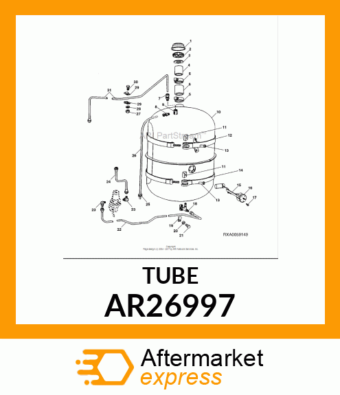 LINE,FUEL PUMP TO FUEL FILTER AR26997